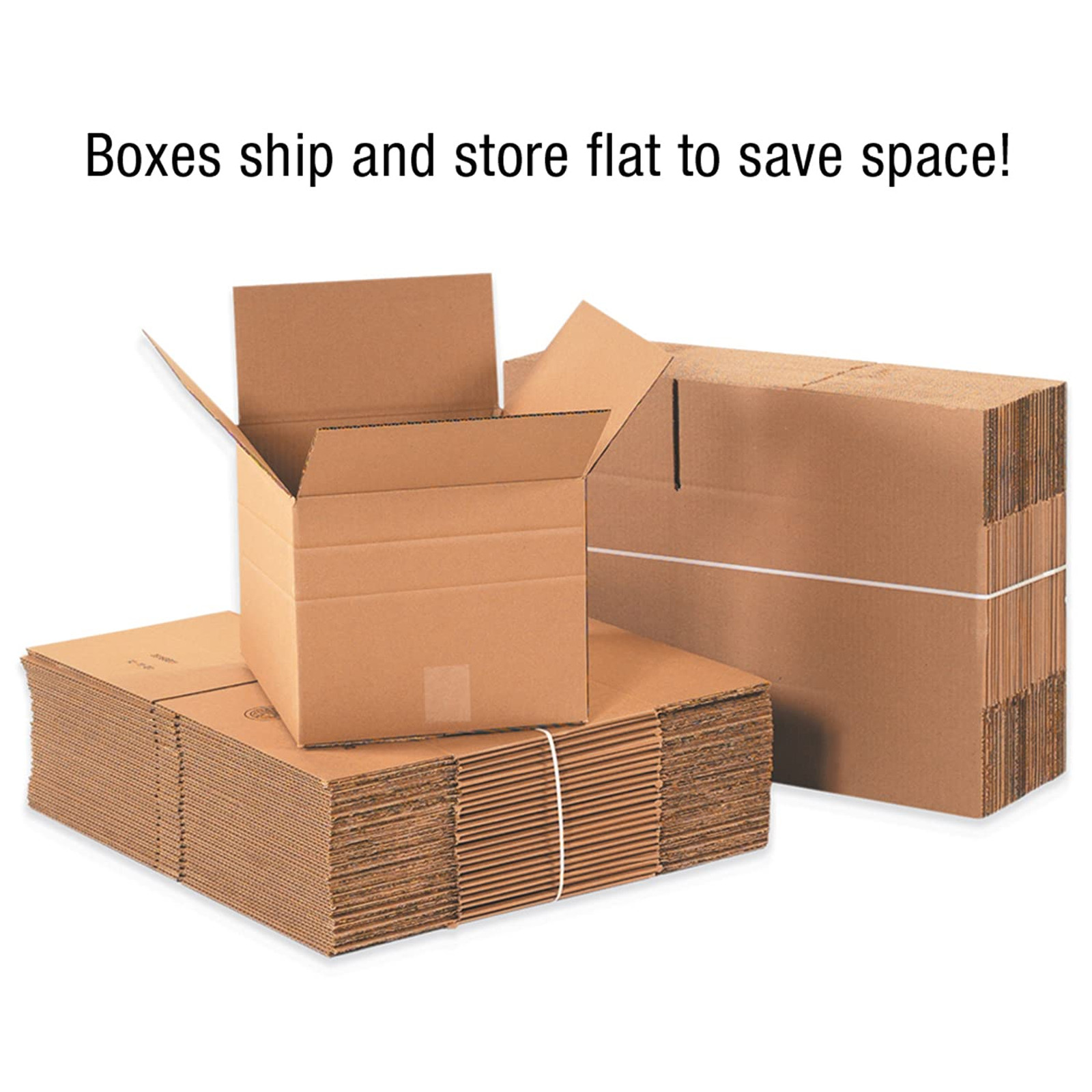 Corrugated Shipping Boxes Multi-Depth Kraft 11 1/4 x 8 3/4 x 12 Inches Pack of