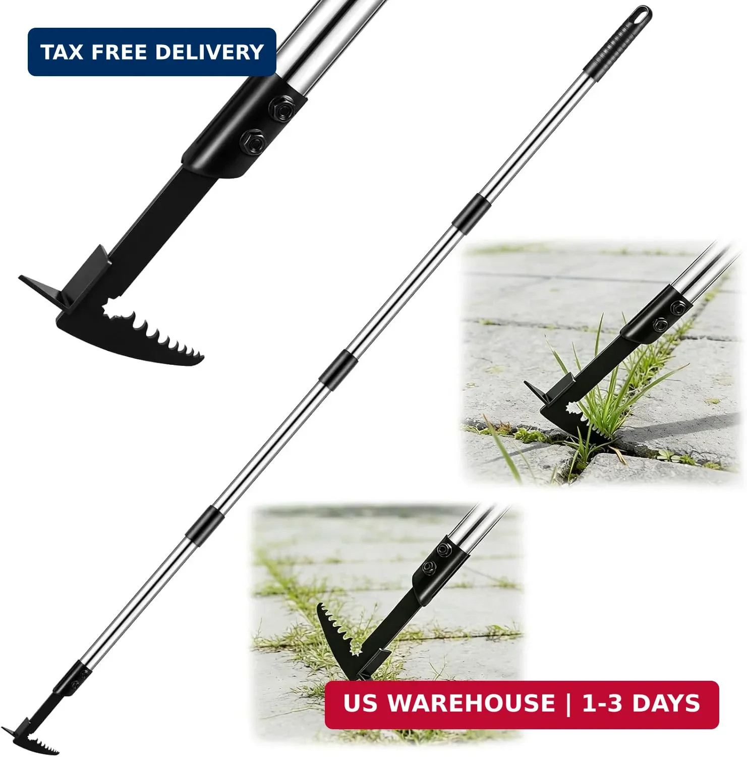 Crack Weeder – Manganese Steel Manual Crevice Weeding Tool, Adjustable Long Hand