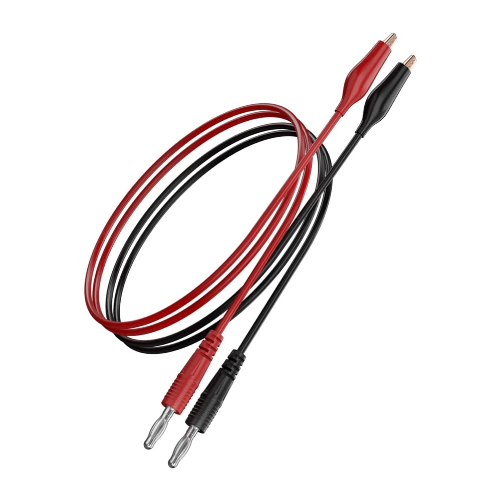 2pcs Banana Plug to Alligator Clip Test Lead Cable Line Wire, 4mm Banana Plug…
