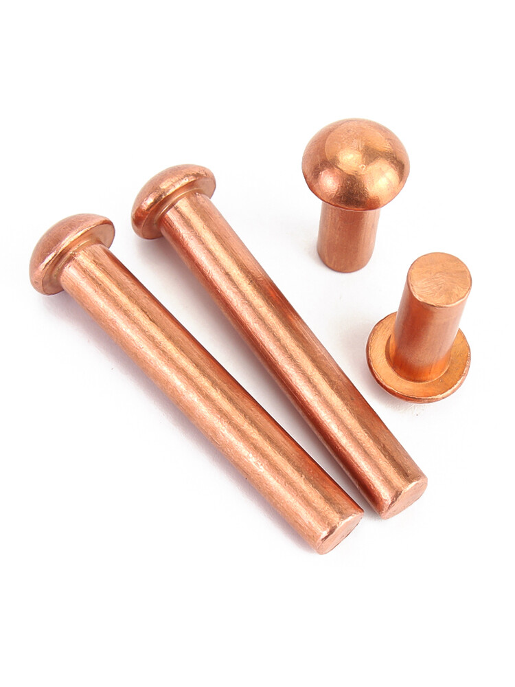 Solid Copper Round Button Head Rivets DIN660 1.5mm 2mm 2.5mm 3mm 4mm 5mm 6mm 8mm