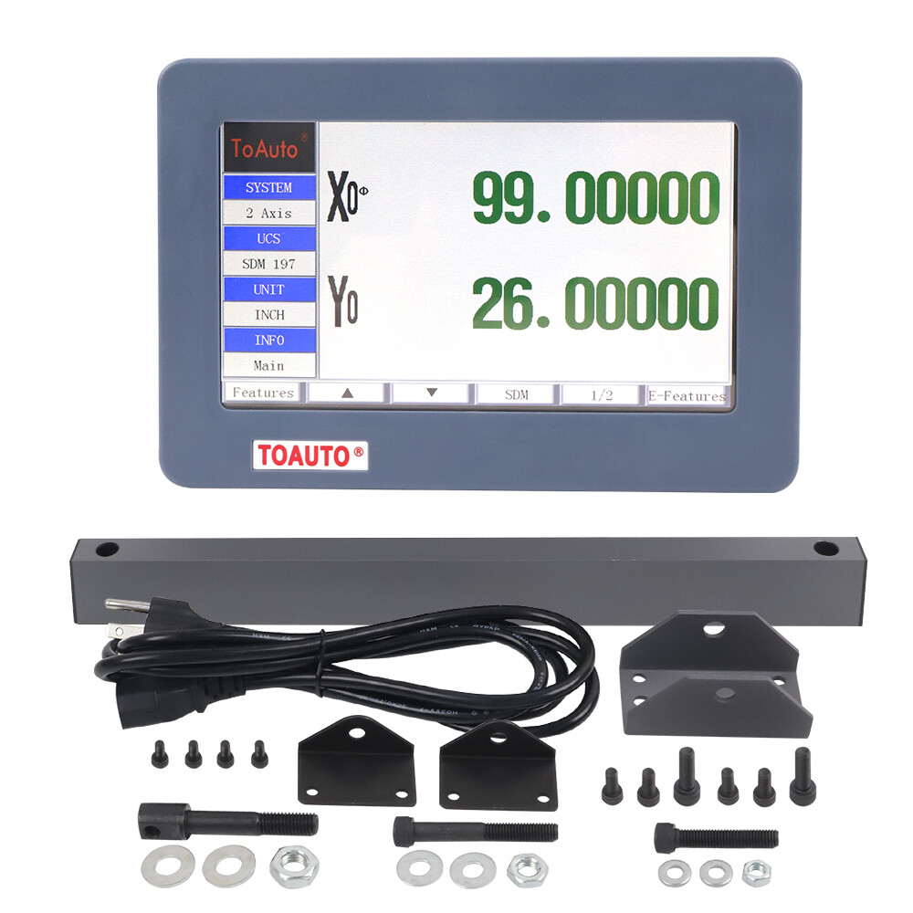 TOAUTO 2Axis /3 Axis Digital Readout 7» LCD Touch Screen DRO 5UM Linear Scale