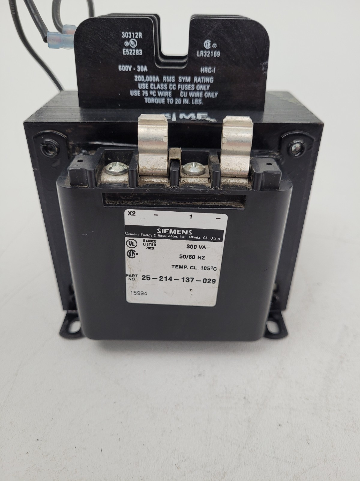 25-214-137-029 Siemens 300VA 50/60Hz Transformer – Next Day Option