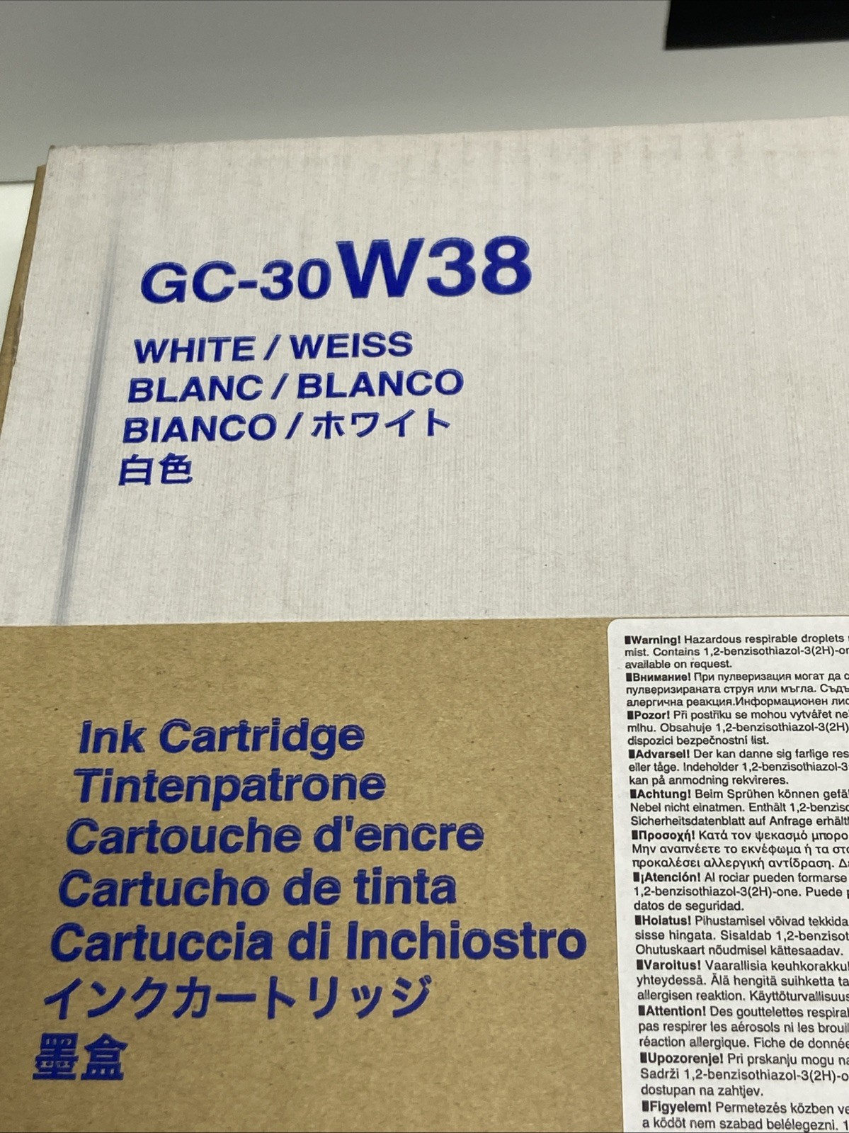 Genuine Brother GT-3 Series 380ml White Textile Ink Cartridges GC-30W38