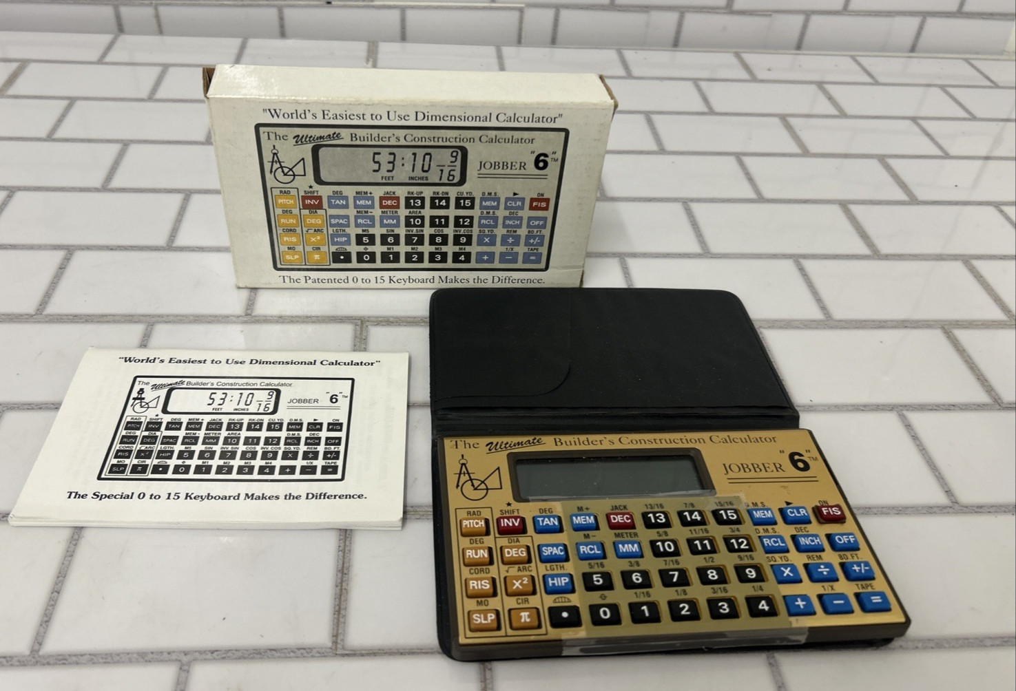 THE ULTIMATE BUILDER’S CONSTRUCTION CALCULATOR JOBBER “6” *TESTED *W/BOX