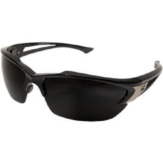 2-Edge Eyewear Khor G2 Gloss Black Frame Safety Glasses W/Smoke Lenses SDK116-G2