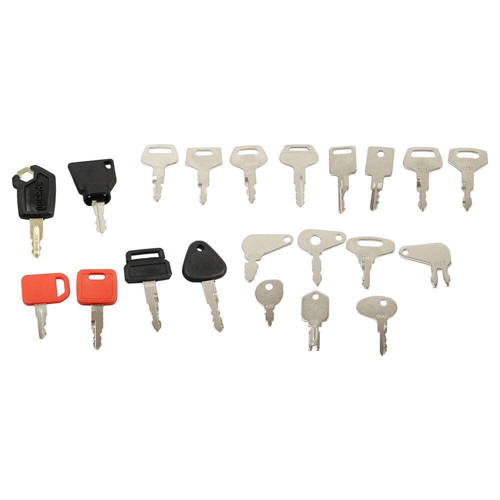 21 Keys Set For Case CAT Komatsu Bobcat Heavy Equipment Construction