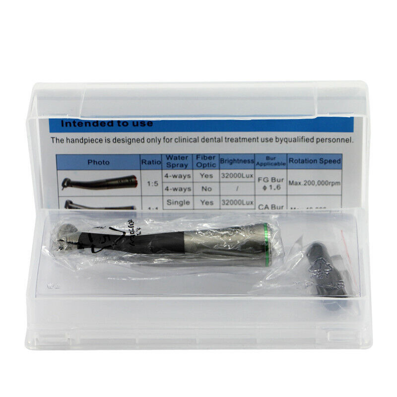 CICADA Dental 16:1 LED Firber Optic Handpiece Reduction Contra Angle