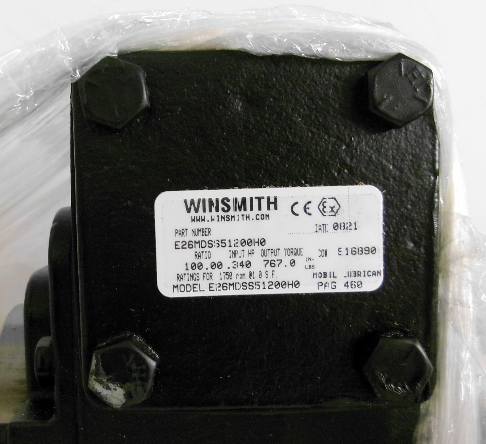 Winsmith E26MDSS51200H0 Gear Box Reducer Ratio100.00 InHP .340 Torque 767.0