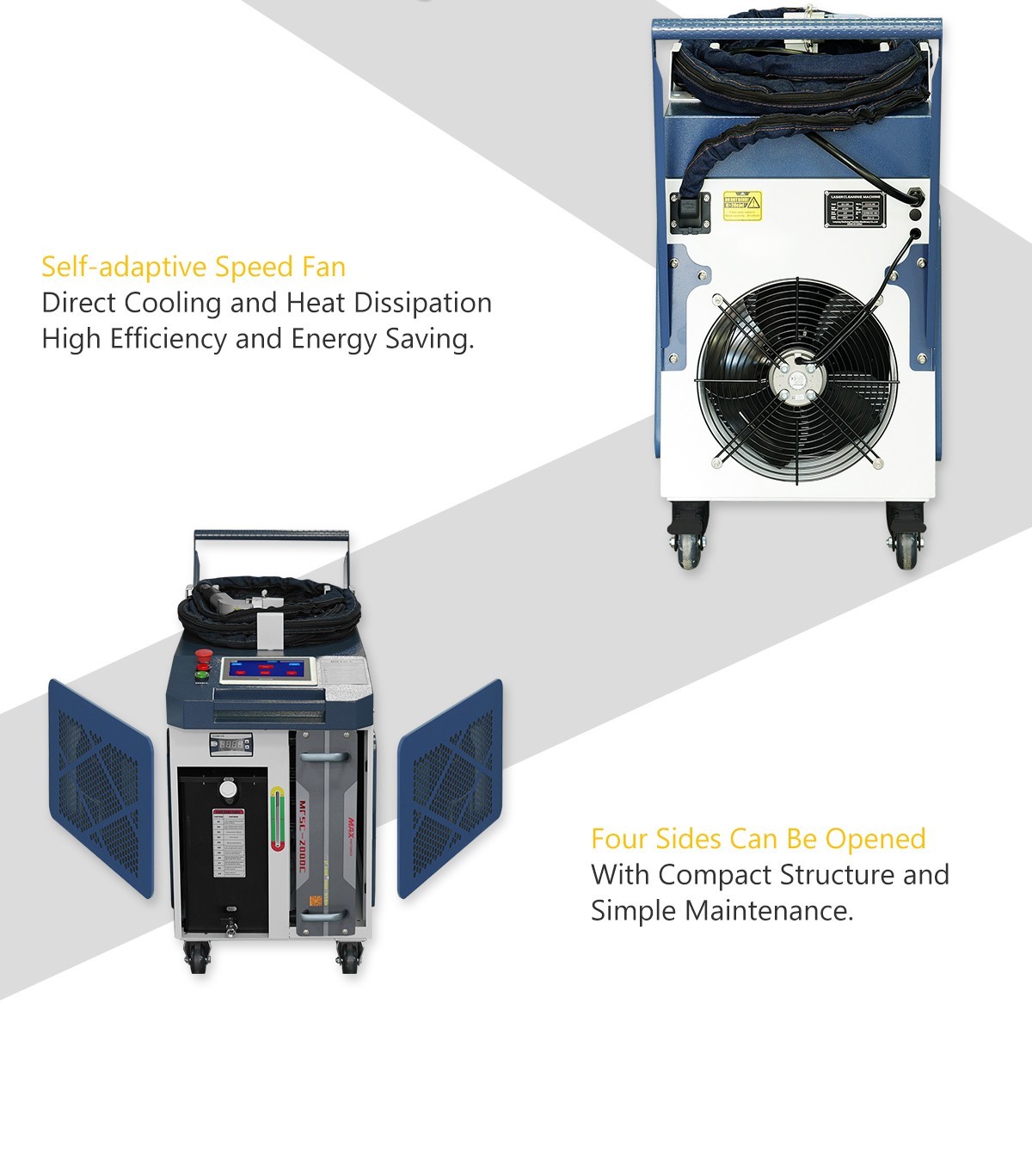 SFX US STOCK 90% New 3000W 400mm Scan Wideth Continuous Laser Cleaning Machine