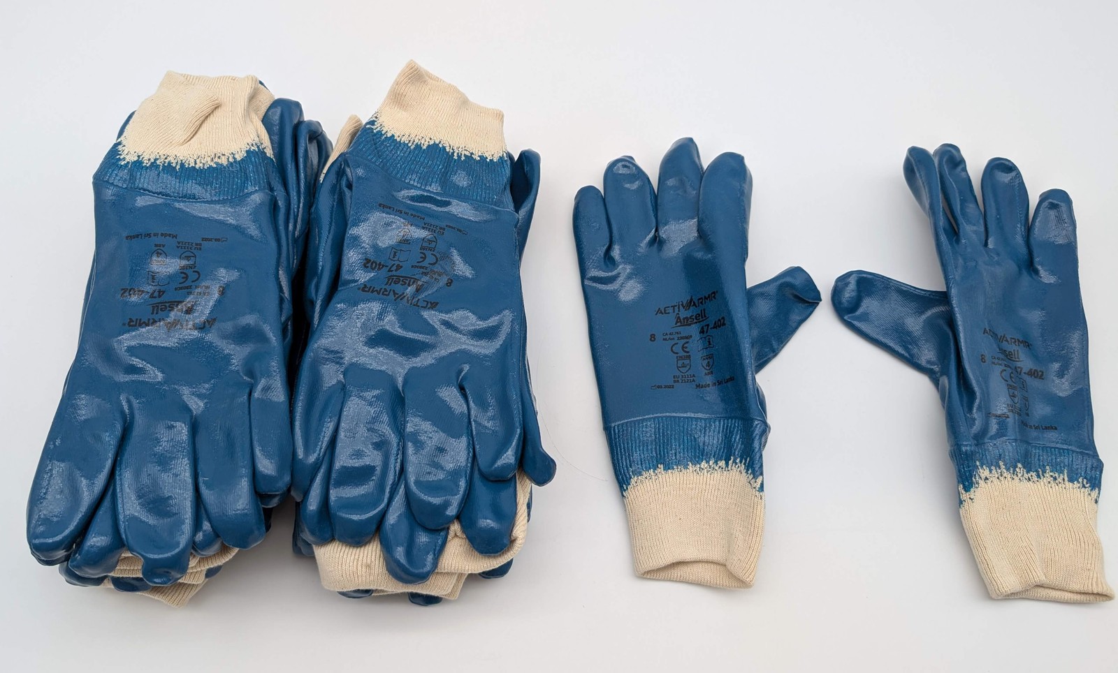 Ansell Nitrile Coated Work Gloves Med Abrasion Resistant Oil Repellent 12 Pair