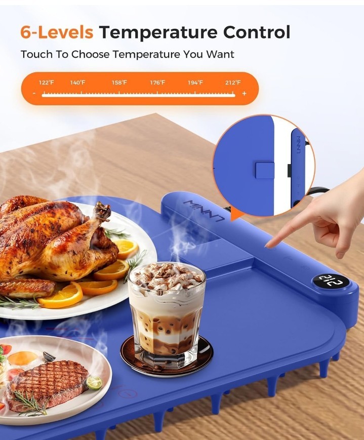 Waterproof Food Warming Mat, Color-Changing Electric Heating Tray …. …….C1