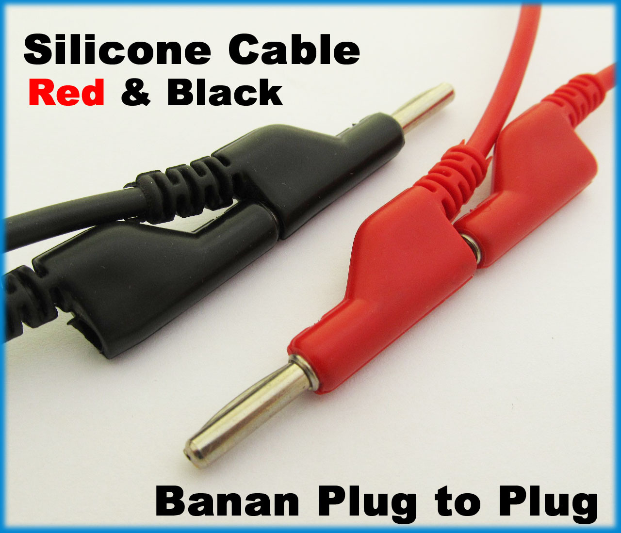 4 pairs Silicone High Voltage 4mm Banana Plug to Banana Plug Test Leads Cable