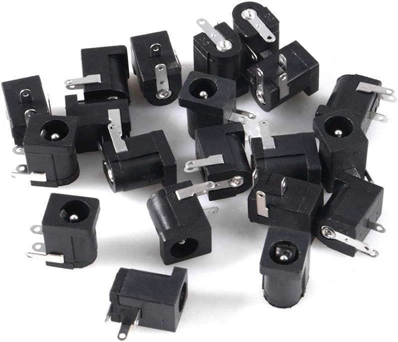 20pcs 3 Pin DC Power Connector PCB Mount Female Plug Jack DC005 5.5×2.1mm
