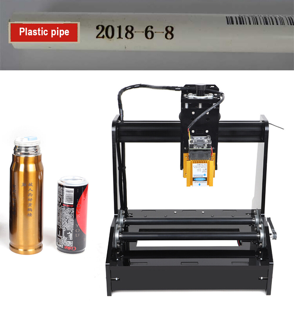 Portable 15W Cylindrical Laser Engraving Machine Desktop Metal Engraver Printing