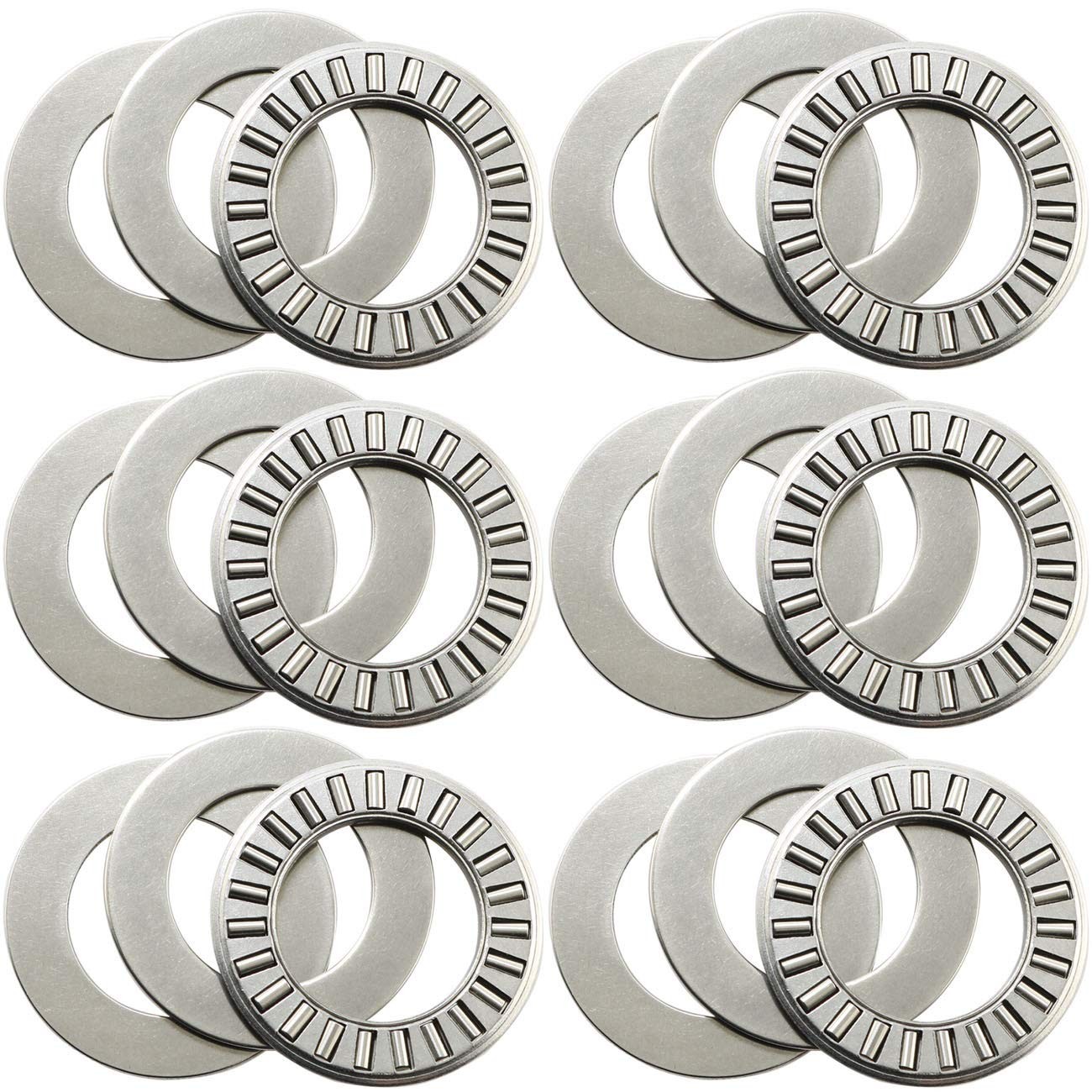 6 Sets Thrust Needle Roller BearingsRoller Bearing with Two Washers 3/4