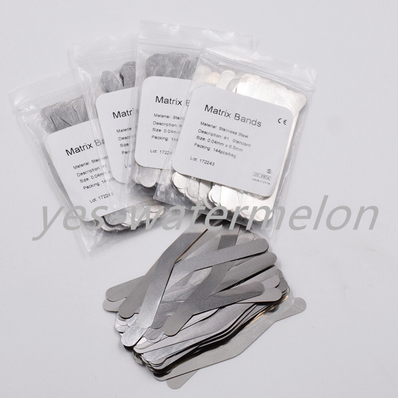 144 Pcs Dental Universal Matrix Bands Tofflemire Stainless Steel 0015″ UltraThin