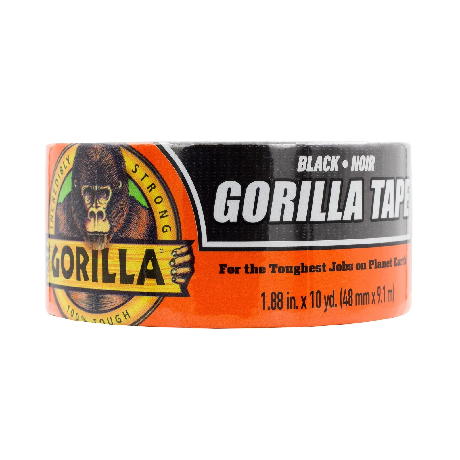 Gorilla Black 1.88 Inch X 10 Yard Duct Tape, Single Roll