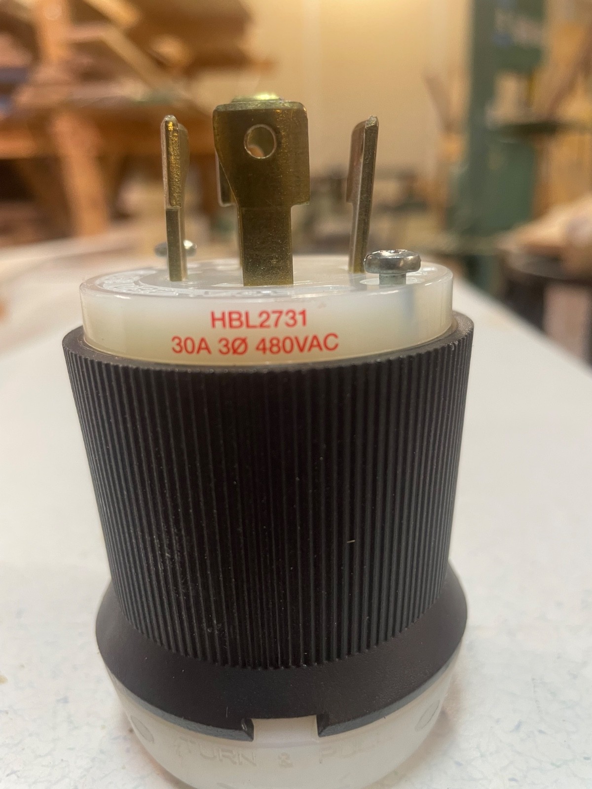 Hubbell HBL2731 30 Amp Max 480V Locking Plug—FREE SHIPPING