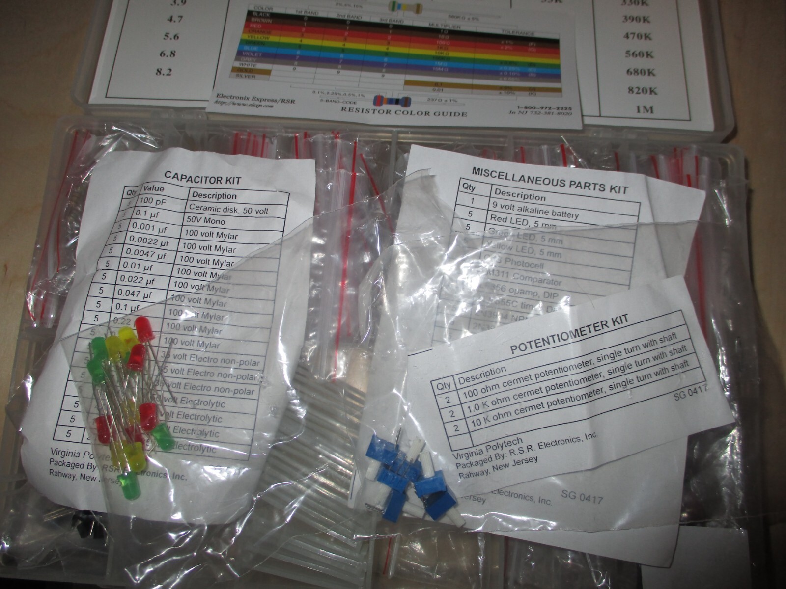 ELECTRONIX EXPRESS ½ Watt Resistor Kit and Extra Capacitors