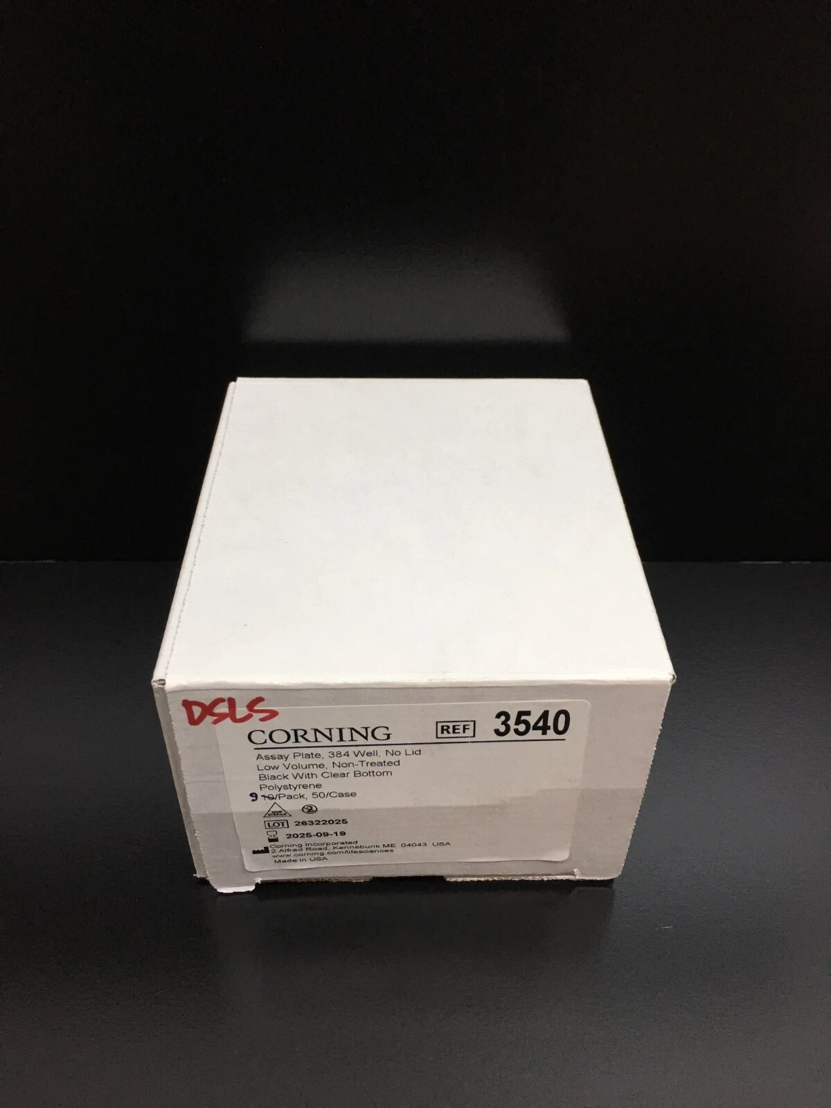 Corning REF 3540 Low Volume 384-well Black/Clear Flat Bottom Microplate 9 PCS