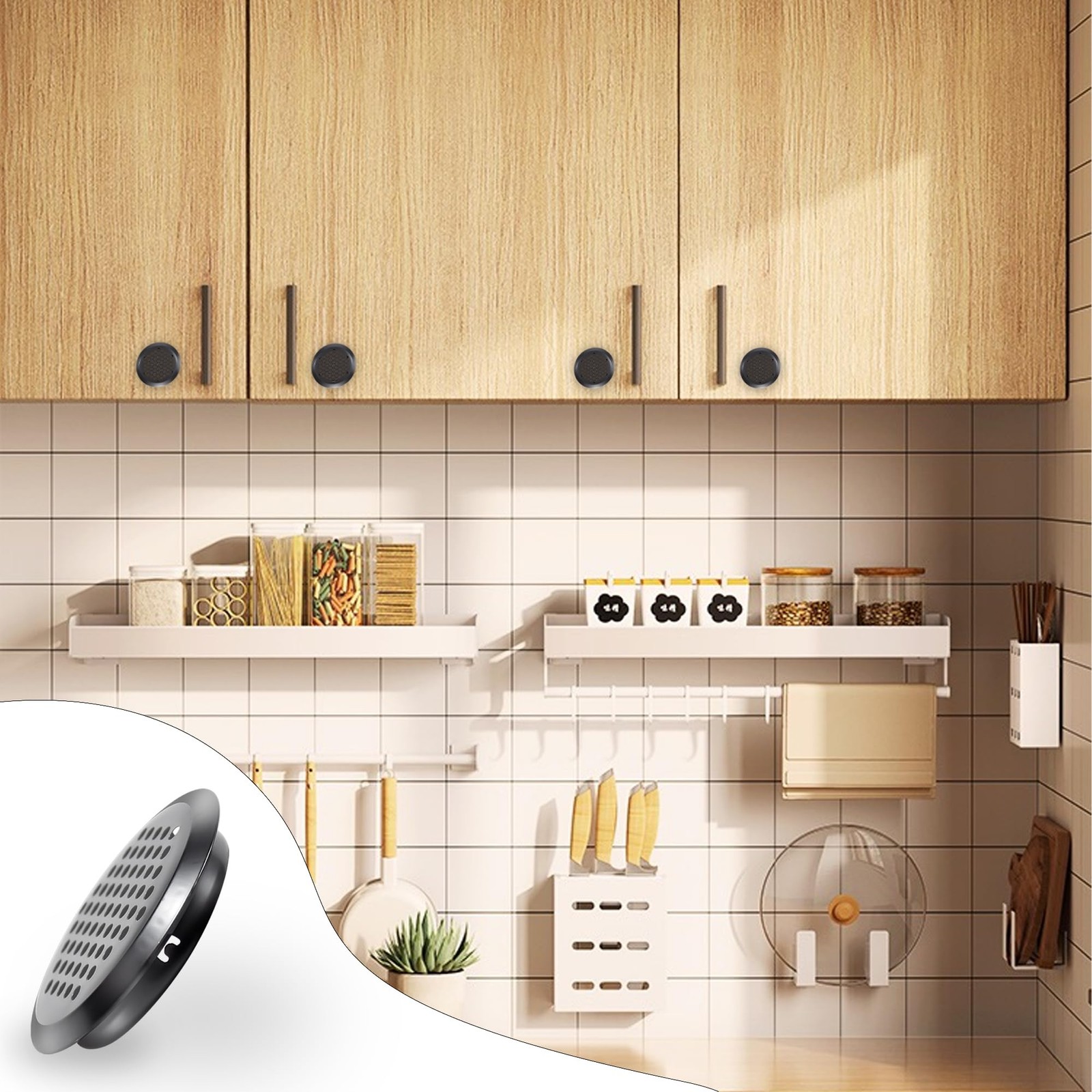 50 Pcs 2 Inch Round Air Vents Soffit Vents Circular Mesh Hole Louver for Kitchen