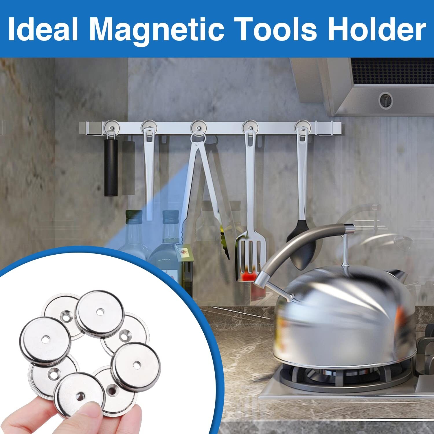 Powerful Neodymium Cup Magnets 110 lbs Hold Pack of 4 or 8 with Stainless Screws