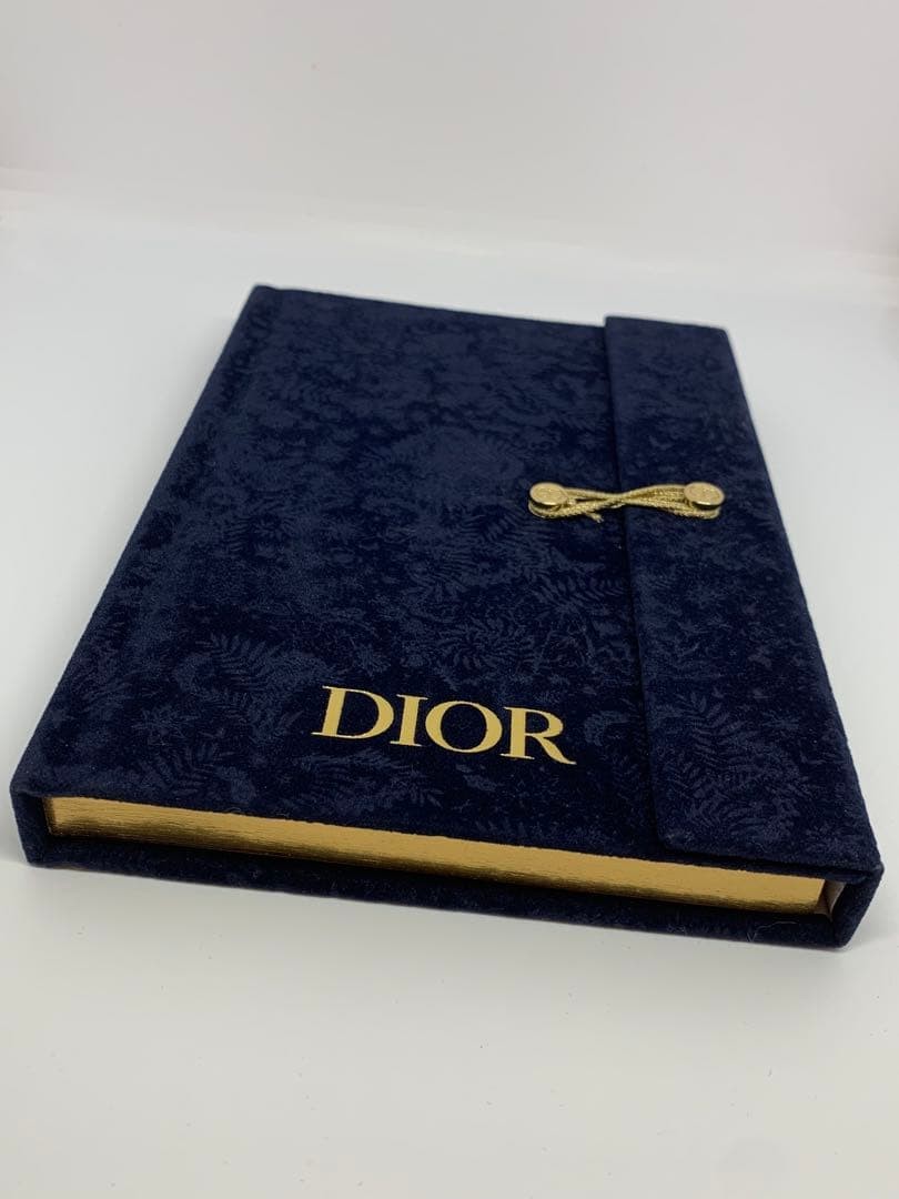Christian Dior note notebook Navy Velvet cover