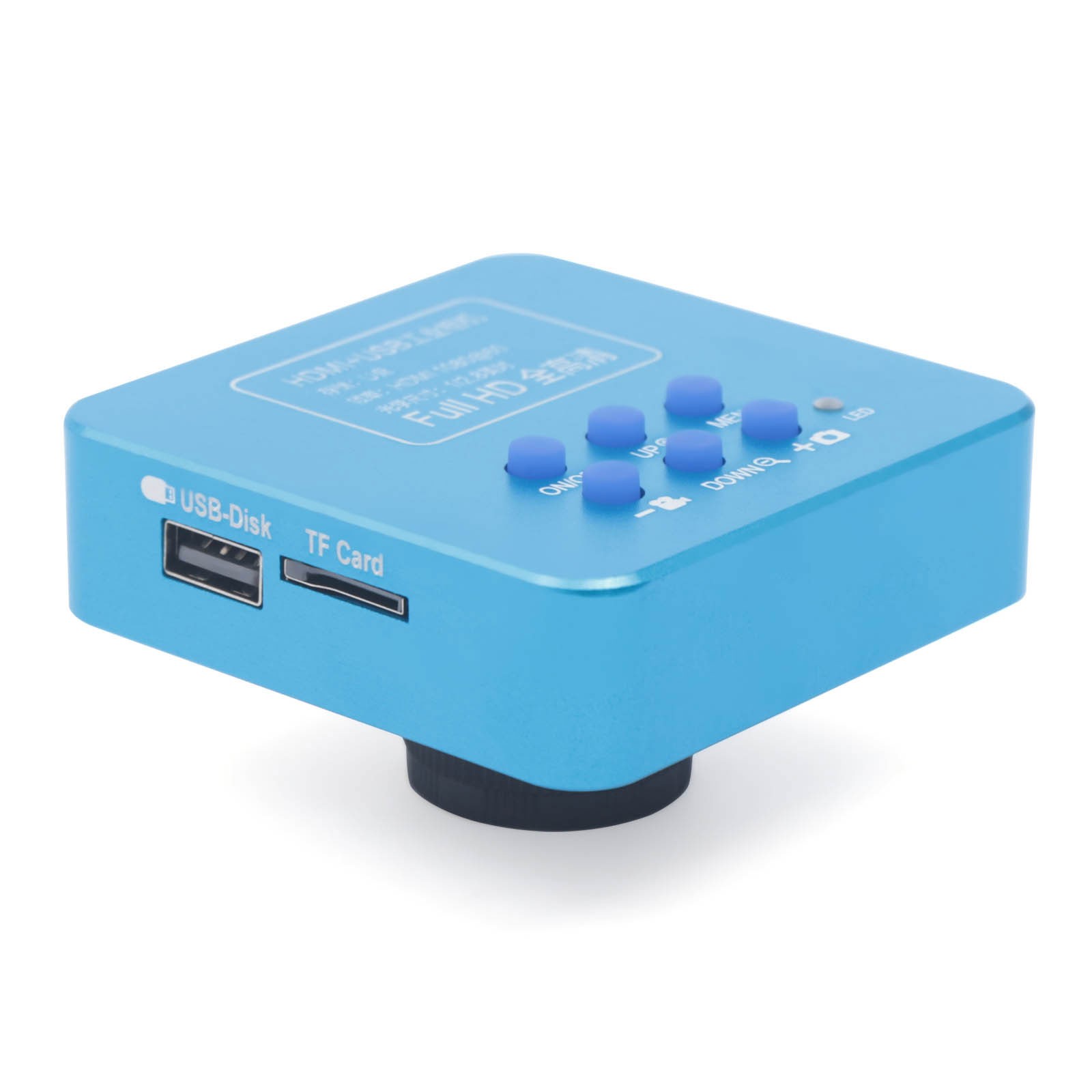 HD 1080p HDMI Industrial Digital Video Microscope Camera C Mount USB Blue NEW !