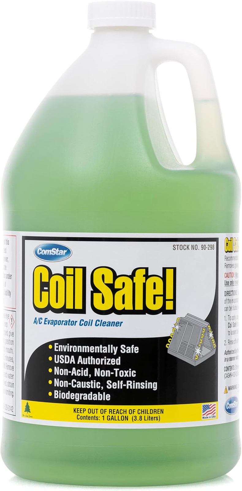 Coil Safe, External Neutral Ph, Non-Toxic, Self-Rinsing Evaporator Coil Cleaner