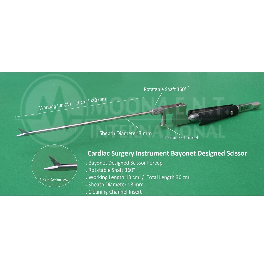 Cardiac Surgery Instrument Bayonet & 360° Rotatable Scissor Forcep,Neuro Surgery
