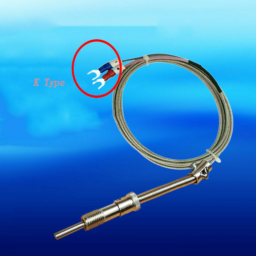 0~400℃ Compression Spring K Type PT100 Thermocouple Probe Wire Lead 1-5M 3-16ft