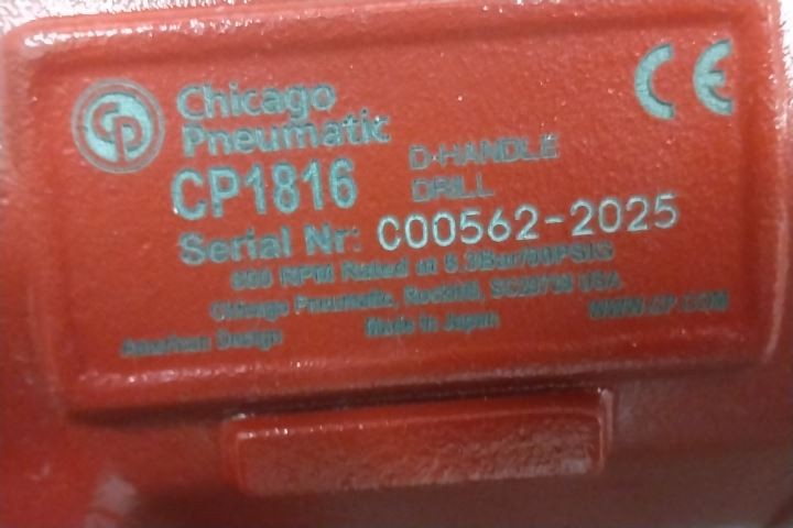 Chicago Pneumatic CP1816 5/8 In Chuck 3/8 In NPT Air Inlet Air-Powered Drill
