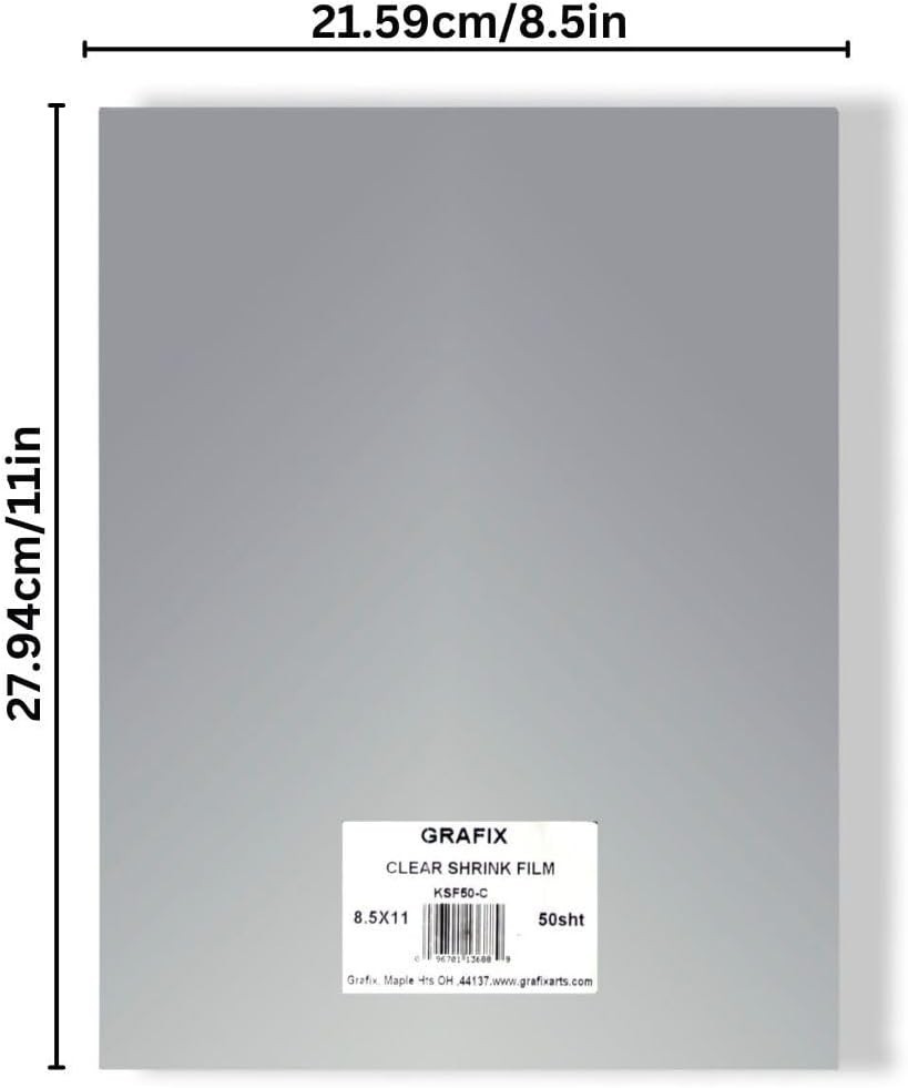Shrink Film – Clear Transparent 8.5″x11″ Sheets, Design Your Art and Shrink I…