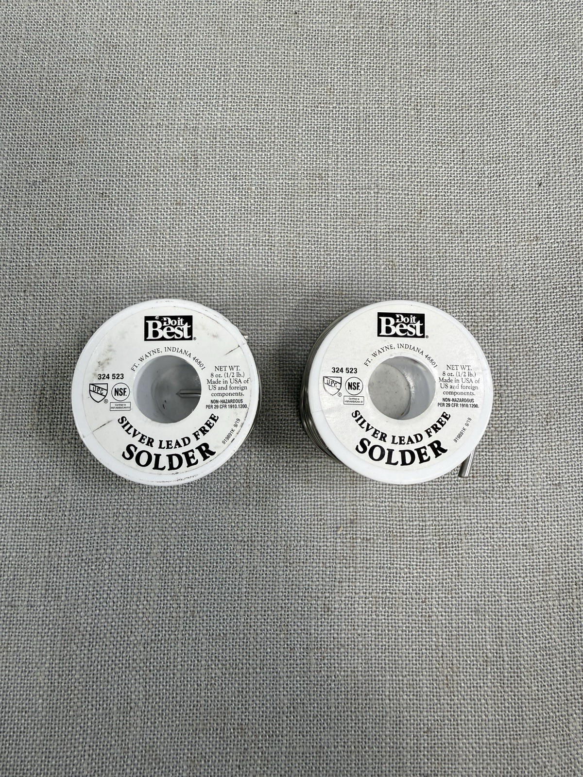 2x Do it Best 324523 Silver Lead Free Solder 8 Oz Spools Lot of 2 New