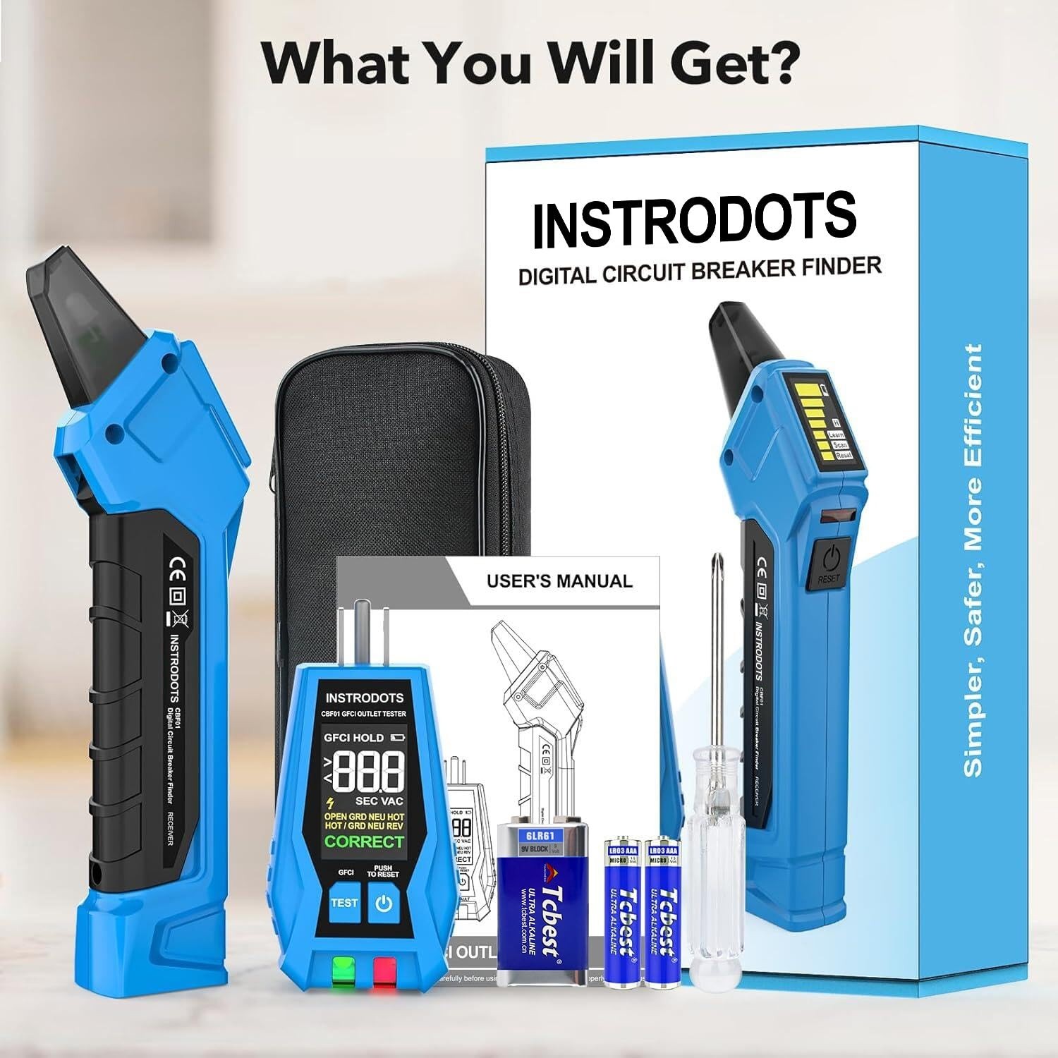 Electrical Circuit Tracer with GFCI Tester for Accurate Breaker Identification