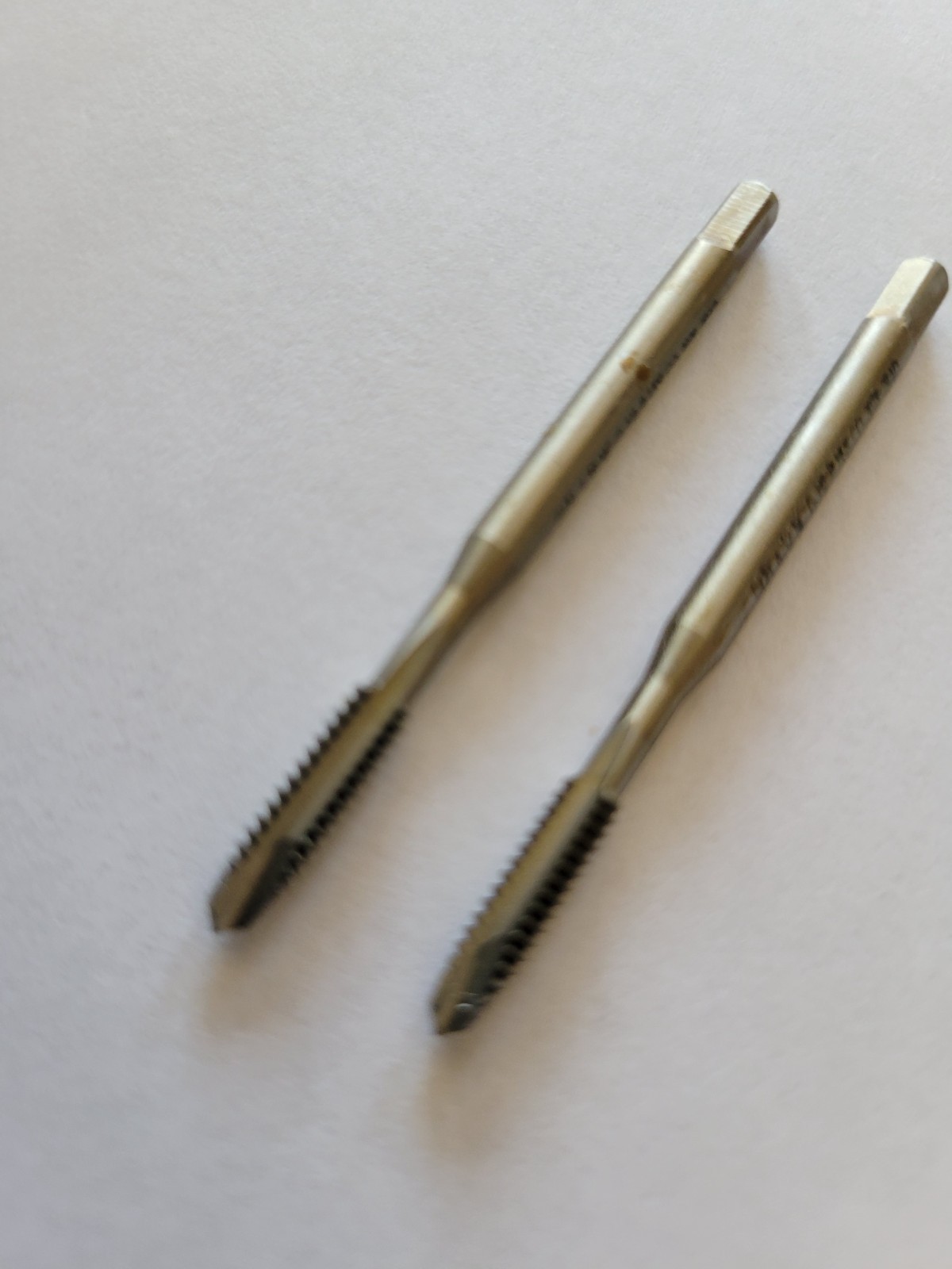 2 pcs. Guhring 6-32 NC Hand Plug Taps Cobalt GH2 2 Flute Spiral Tap NEW