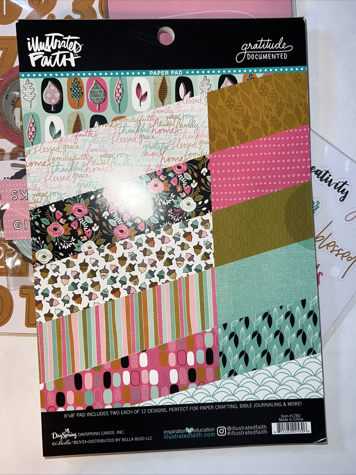7+ Piece Illustrated Faith Journal Binder Kit Paper 6×8 Stickers Washi Ephemera