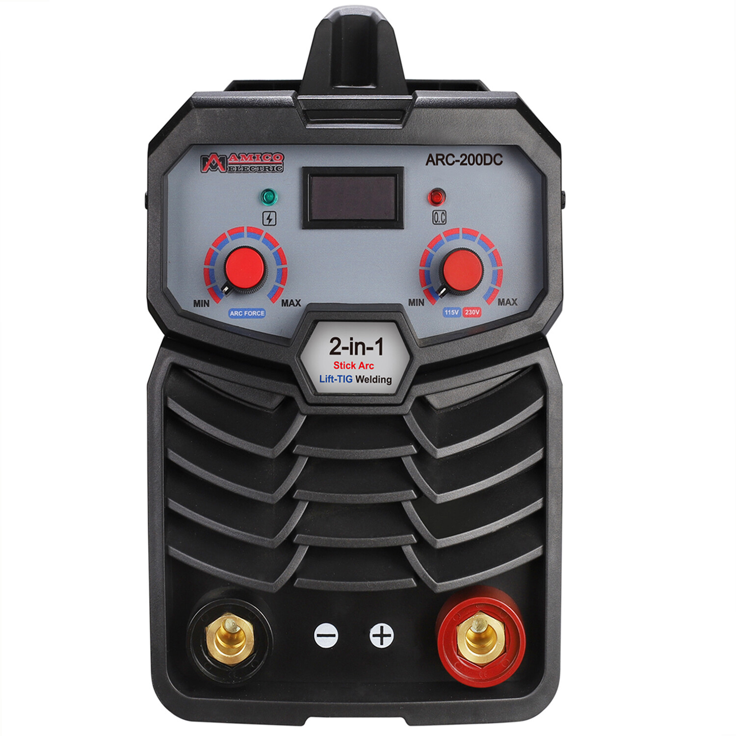 Amico ARC-200DC, 200 Amp Stick Arc/Lift-TIG 2-in-1 Welder, 80% Duty Cycle 100-25