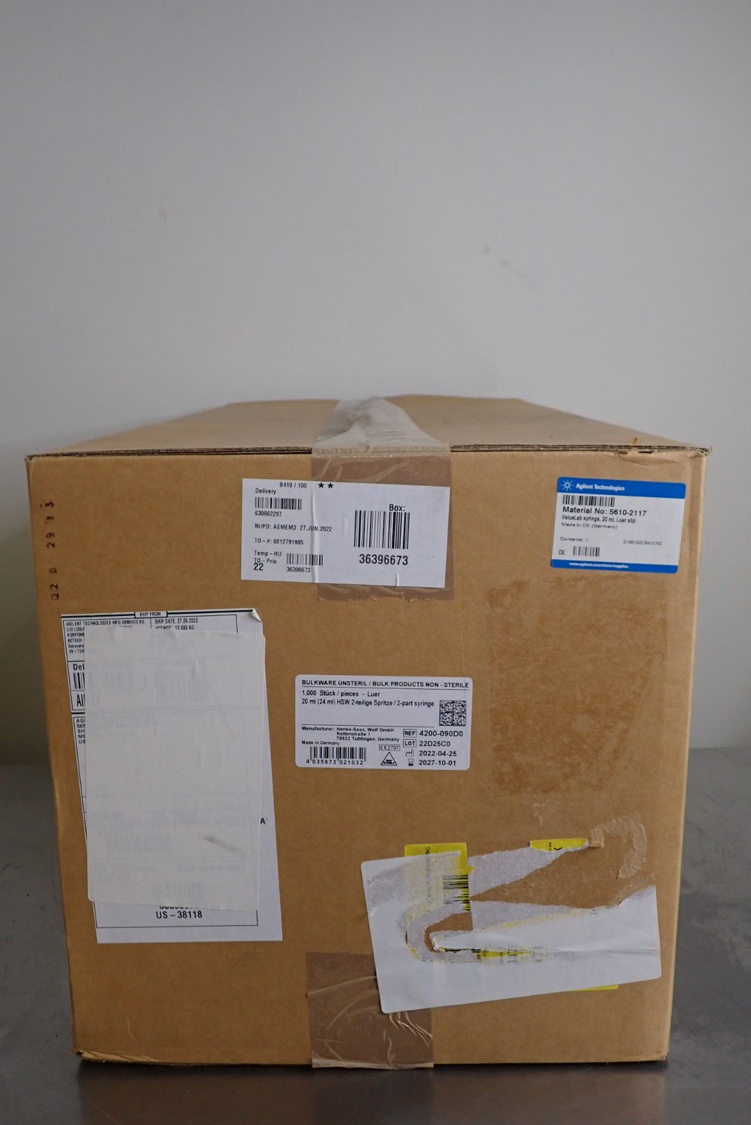 Agilent 5610-2117 ValueLab 20 mL, Luer, Slip, 1000 pieces, 4200-090D0 – NEW