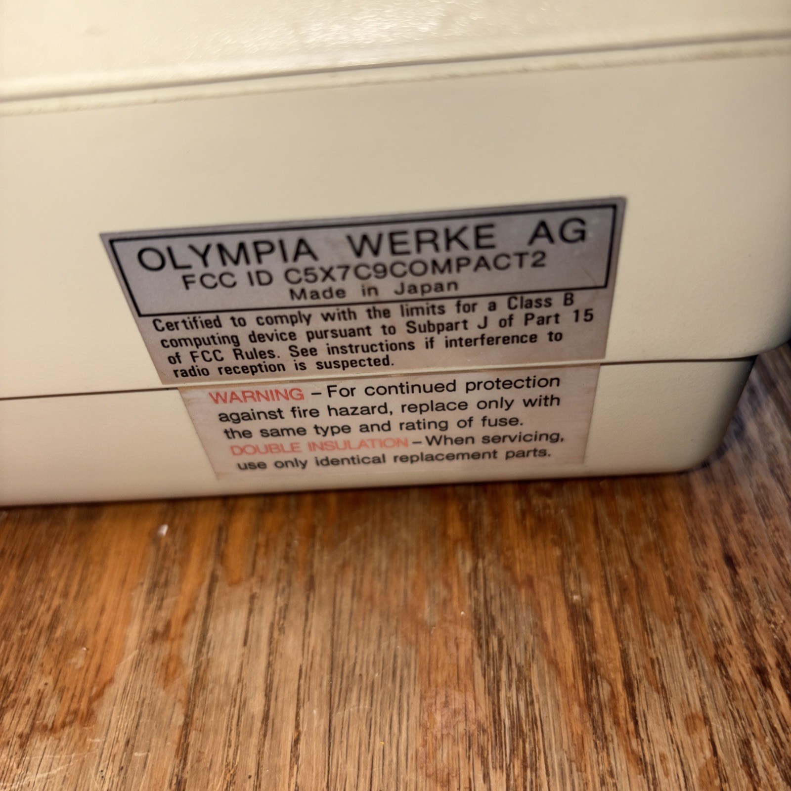 Olympia Electronic Compact 2 Typewriter With 2 Boxes Of Ribbon. Parts Only.