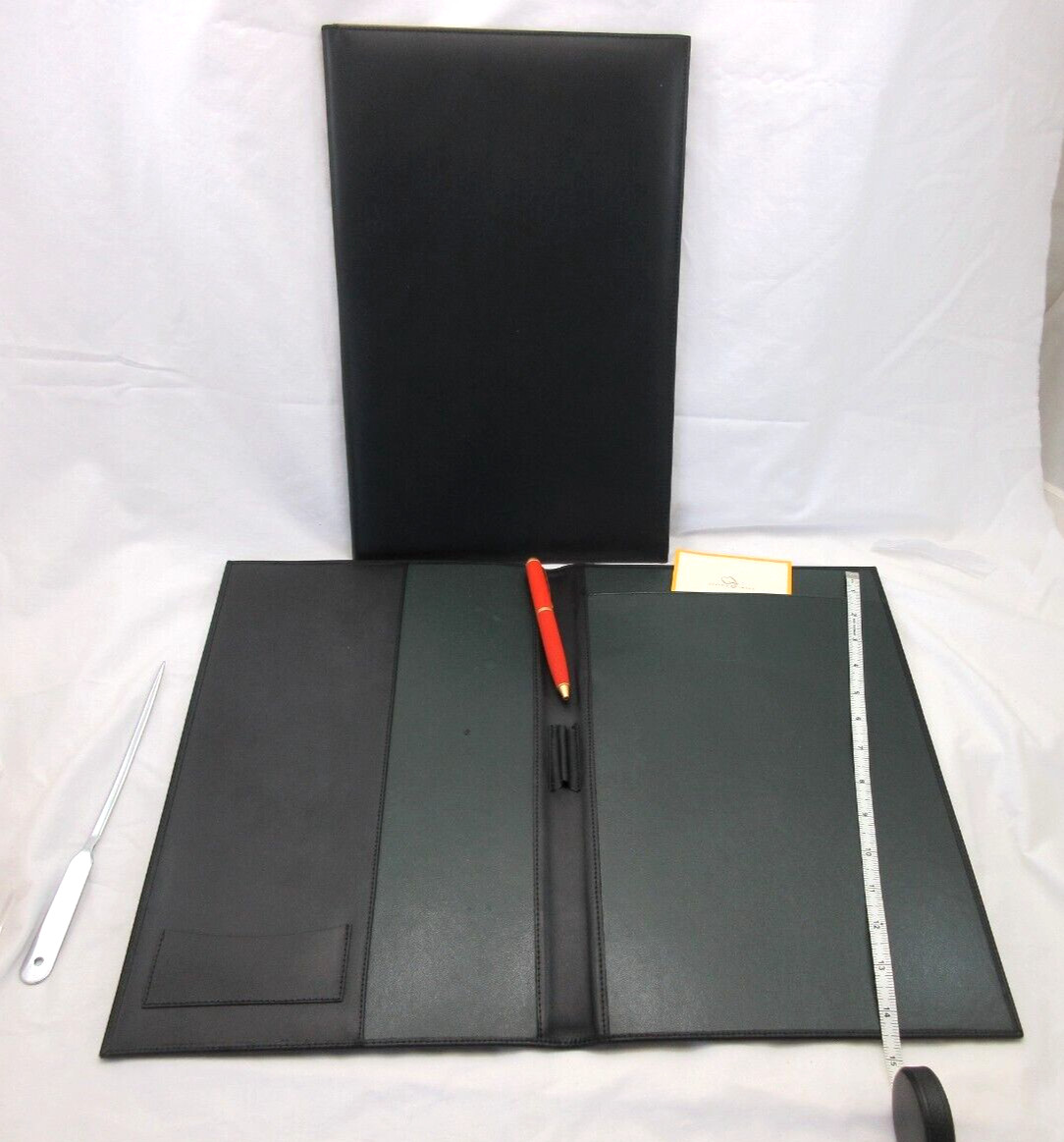 Legal Size Portfolio Leather Graphic Image Black