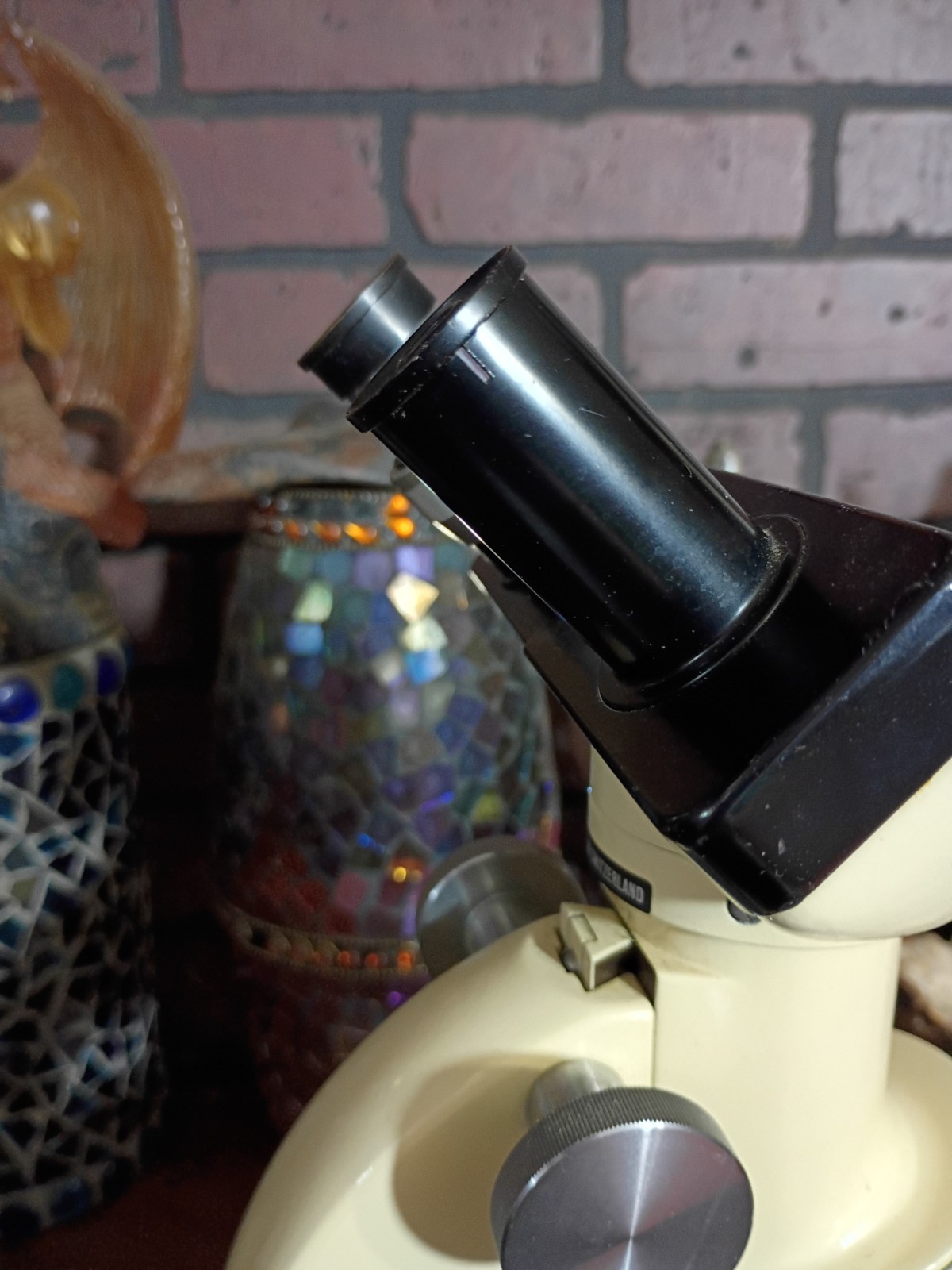 Vintage Wild Heerbrugg M11 Bino Microscope Switzerland Vintage 2 Objectives Nice