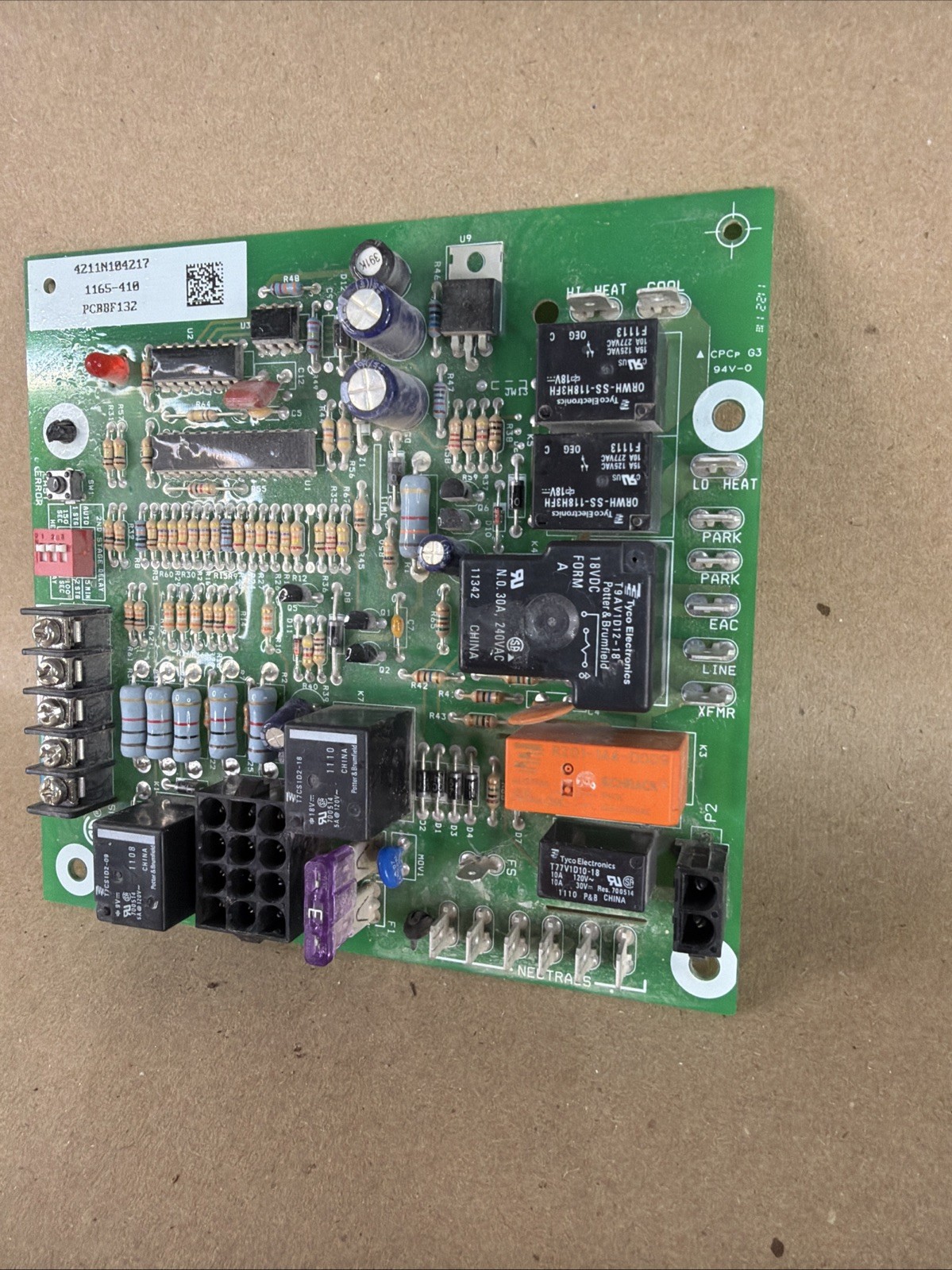 Goodman PCBBF132 OEM Furnace Control Circuit Board 1165-410 (C1)