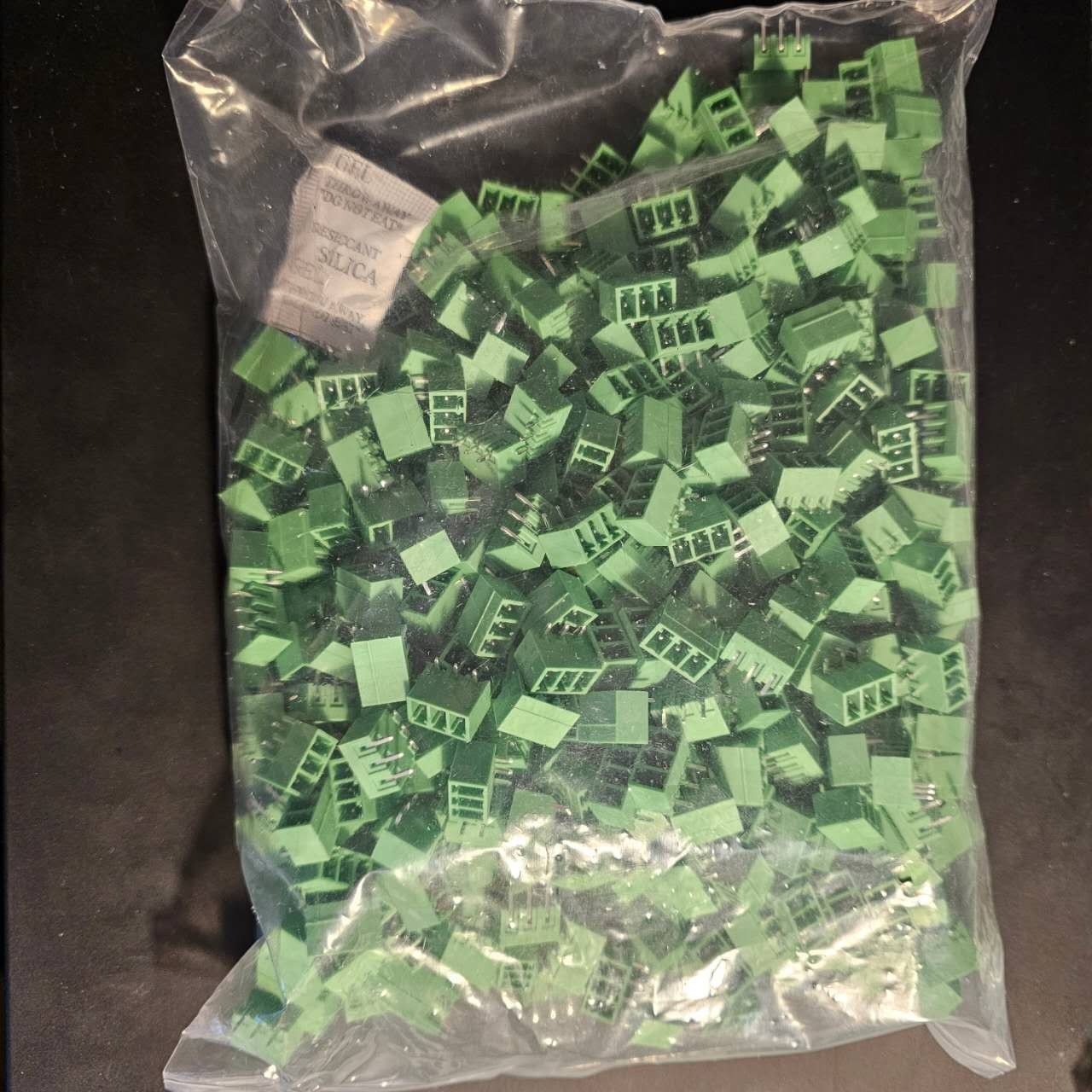 100 pairs 3.81mm 5.08mm EDG copper pins terminal block connector 300v rating