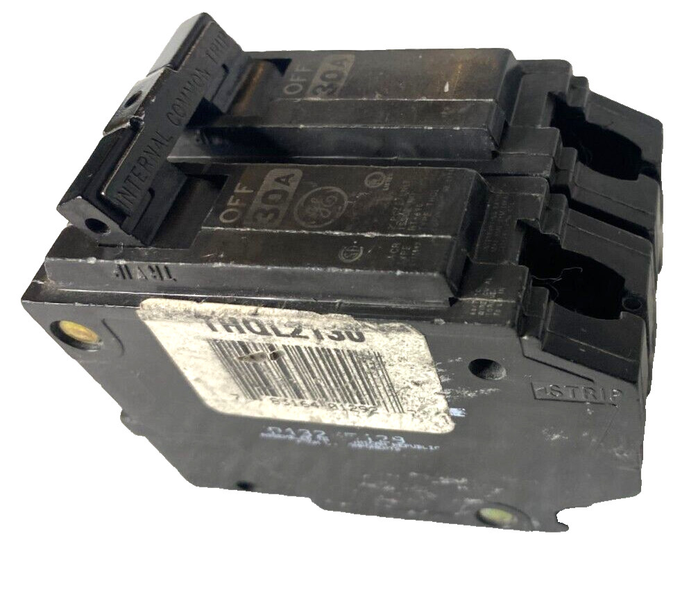 30A GE THQL2130 Circuit Breaker 30 Amp 2 Pole 10kA@120/240V Internal Common Trip