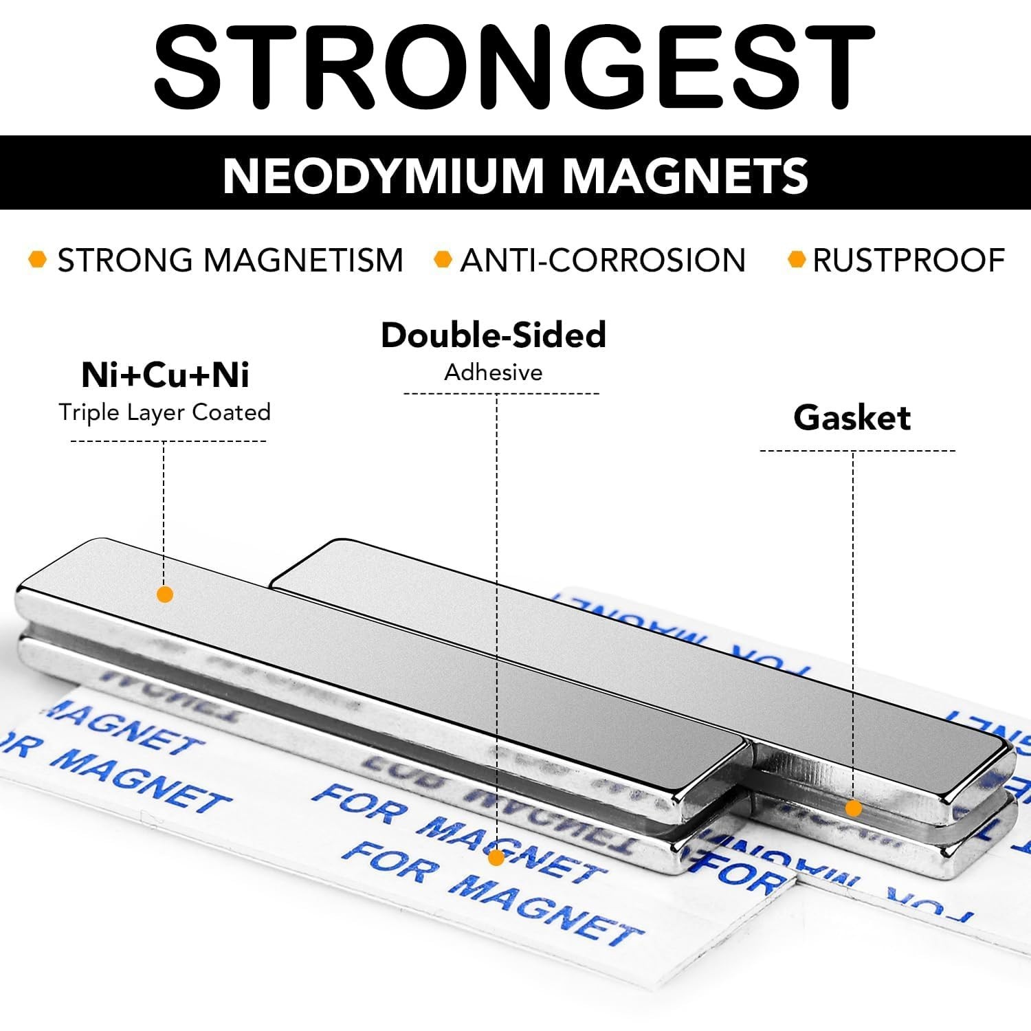 Powerful 2.36 in Neodymium Magnets with 18 lbs Pull – Ideal for Home & Classroom