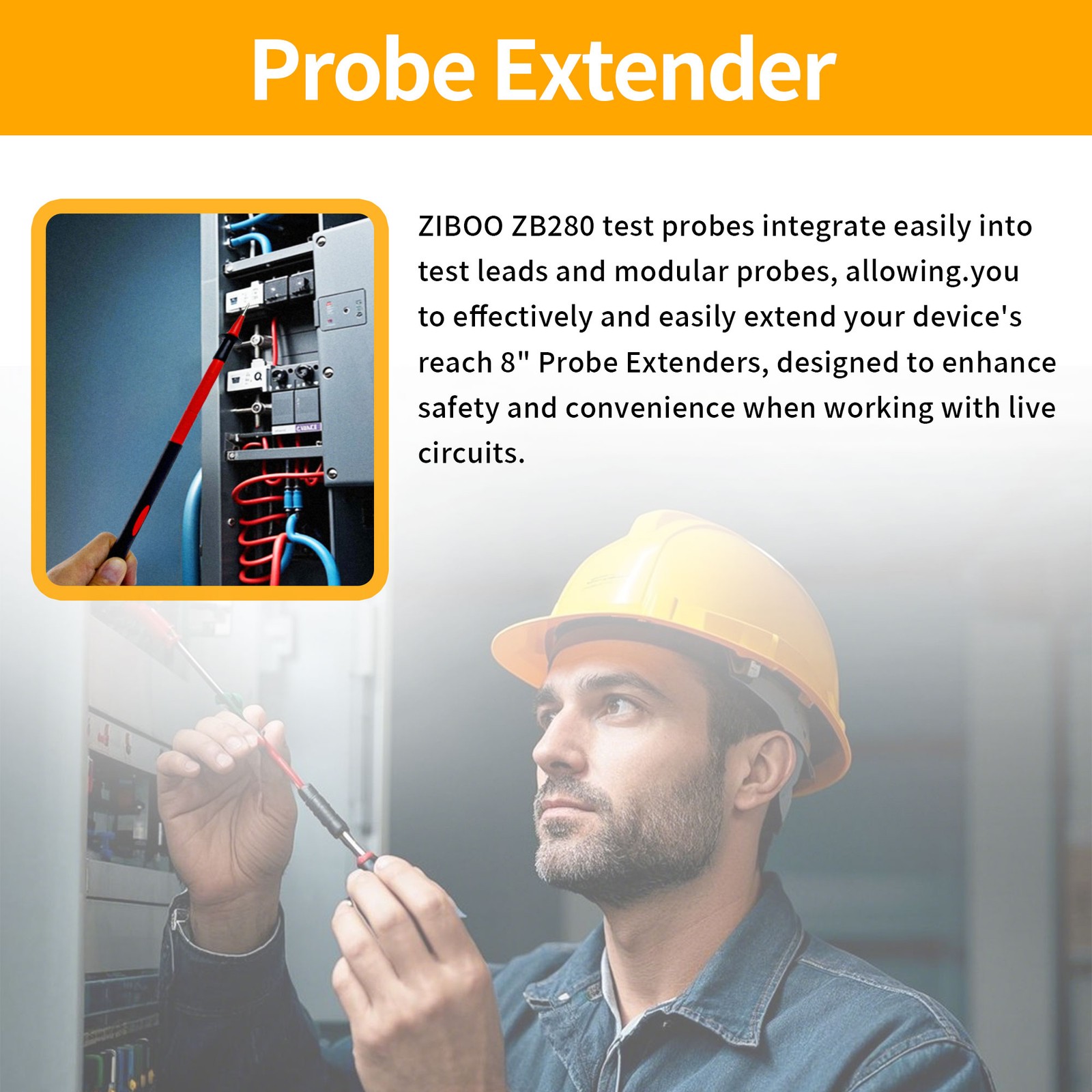 ZIBOO TP280 Test Probe Extenders Replace Fluke L210