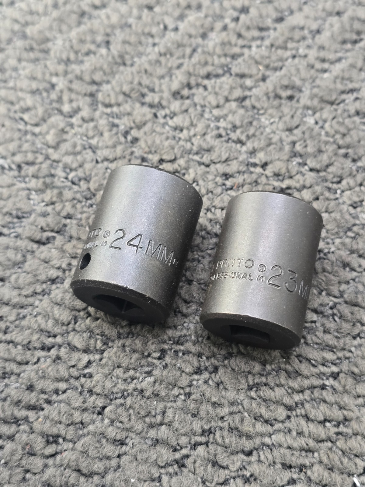 (QTY 15) Proto Professional USA Metric Impact Socket 6-Point Black