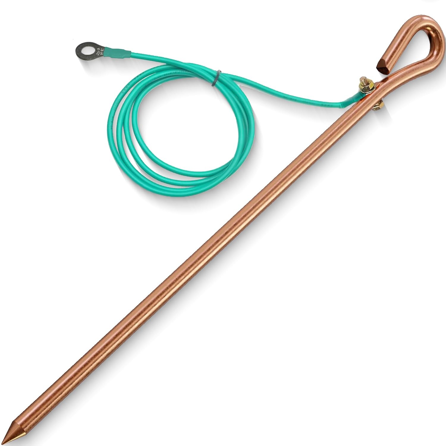Generator grounding kit with 6ft Female Ground Cord,grounding rod for generat…