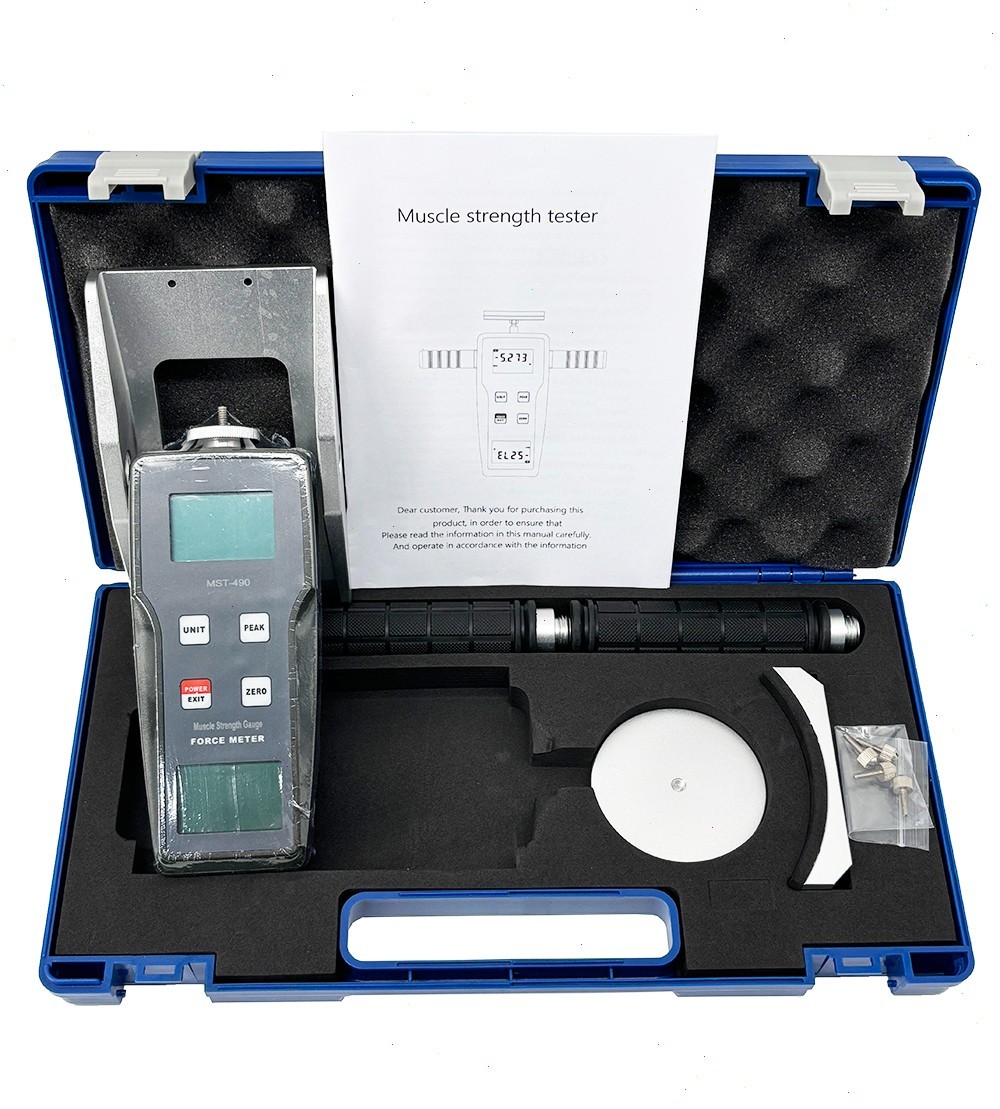 Digital Muscle Strength Tester Gauge with Accuracy±0.5%FS ±1Digit LCD Backlight